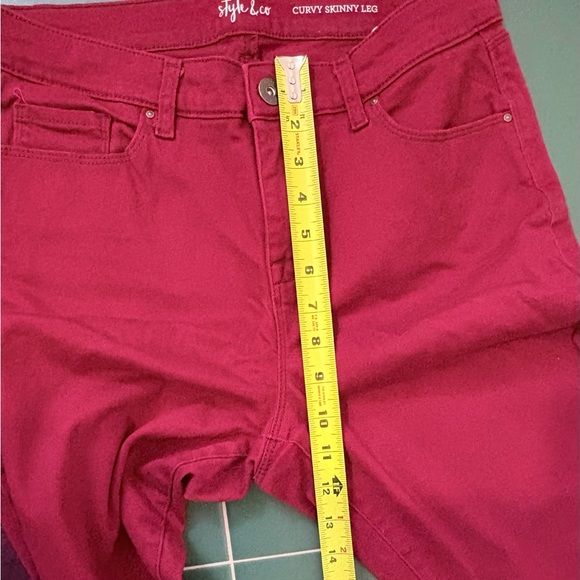 Style & Co. Curvy Skinny Jeans - Raspberry - Picture 6 of 7